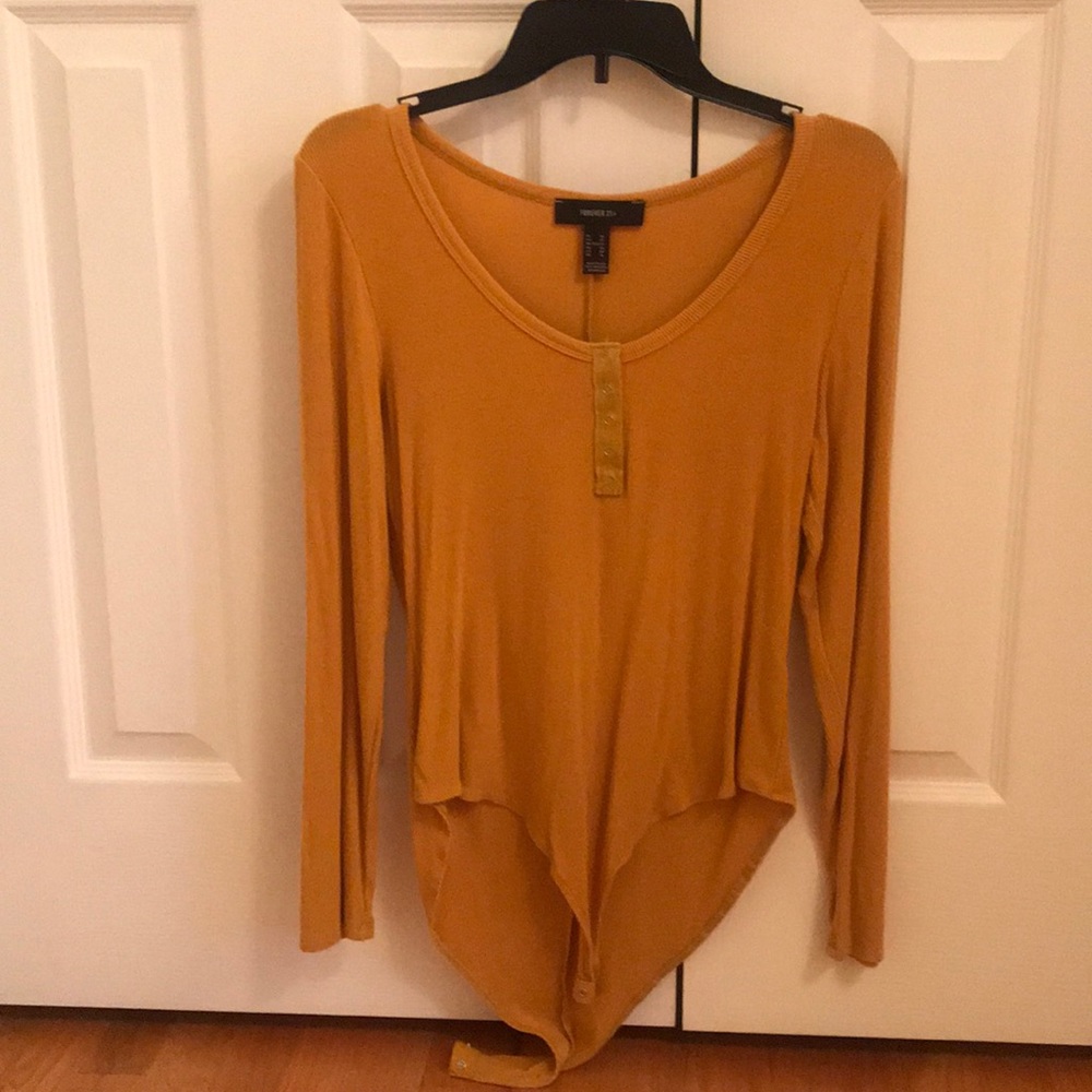 Forever 21+ Mustard Yellow Bodysuit